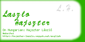 laszlo hajszter business card