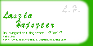 laszlo hajszter business card